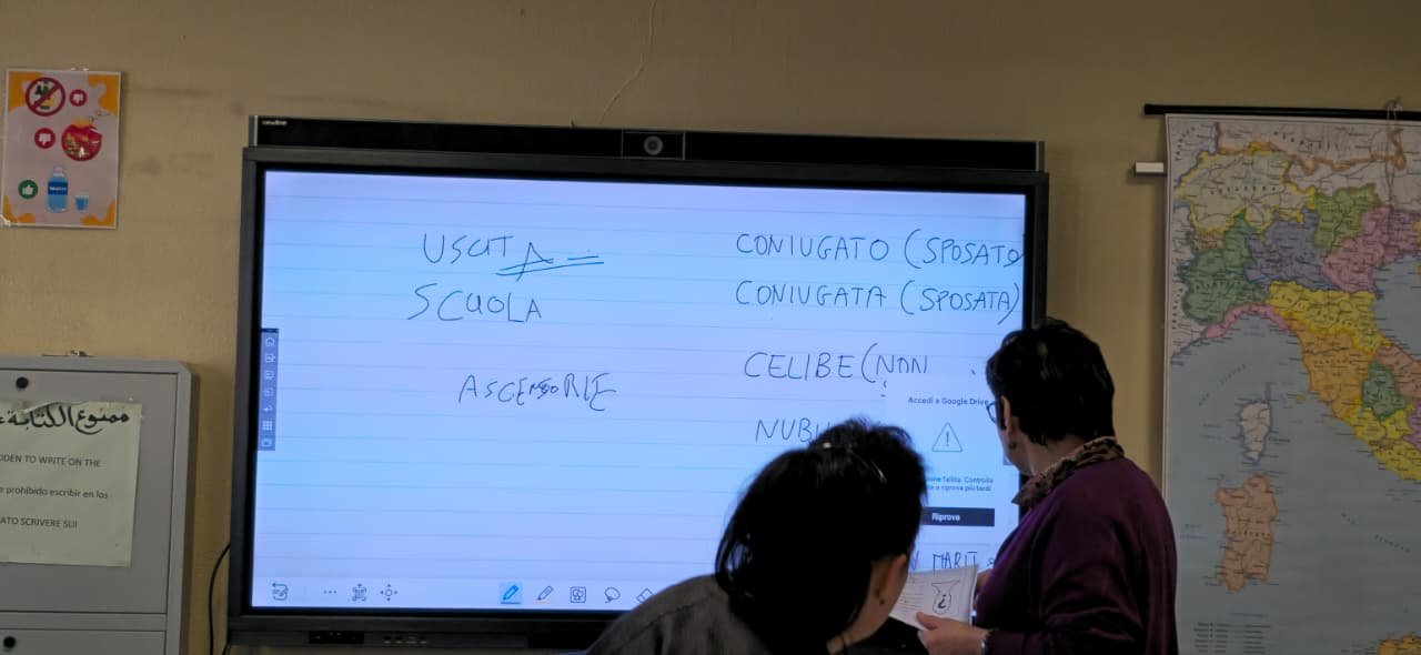 La Maestra in classe